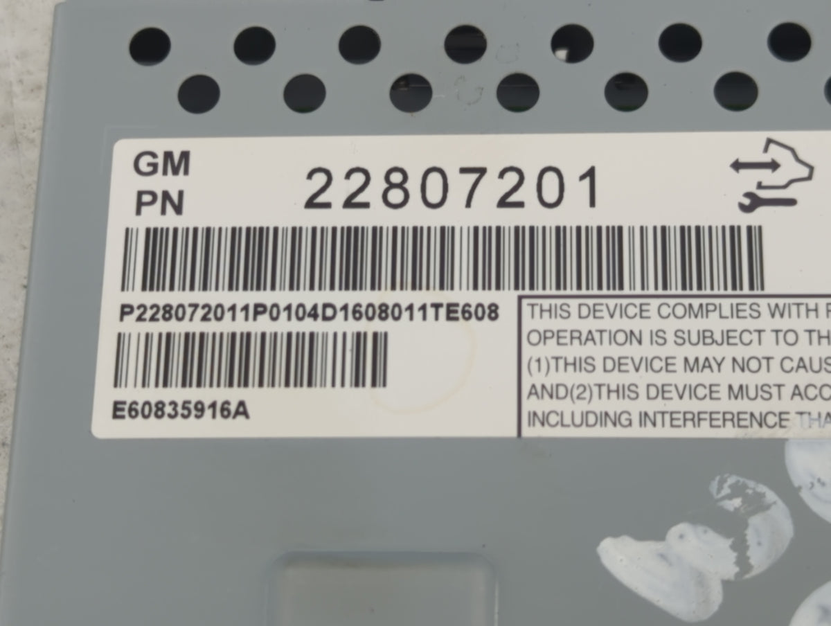 2012-2017 Chevrolet Equinox Information Radio Display Screen 1282160 - Oemusedautoparts1.com