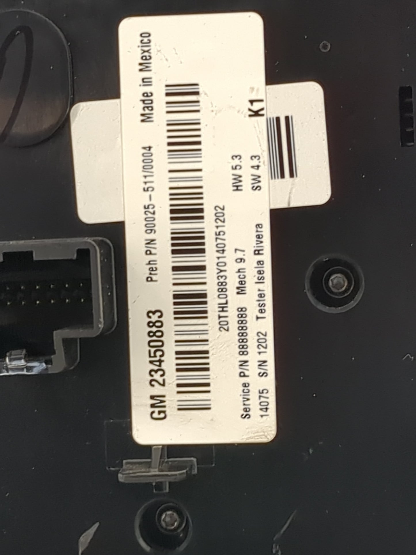 2014 Chevrolet Equinox Climate Control Module Temperature AC/Heater Replacement P/N:23450883 90025-511/0004, 88888888 Fits O