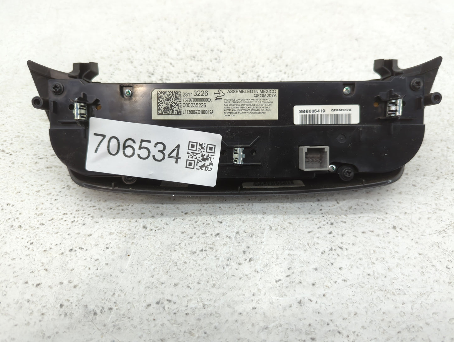 2014 Chevrolet Impala Climate Control Module Temperature AC/Heater Replacement P/N:000235226 23113226 Fits OEM Used Auto Par