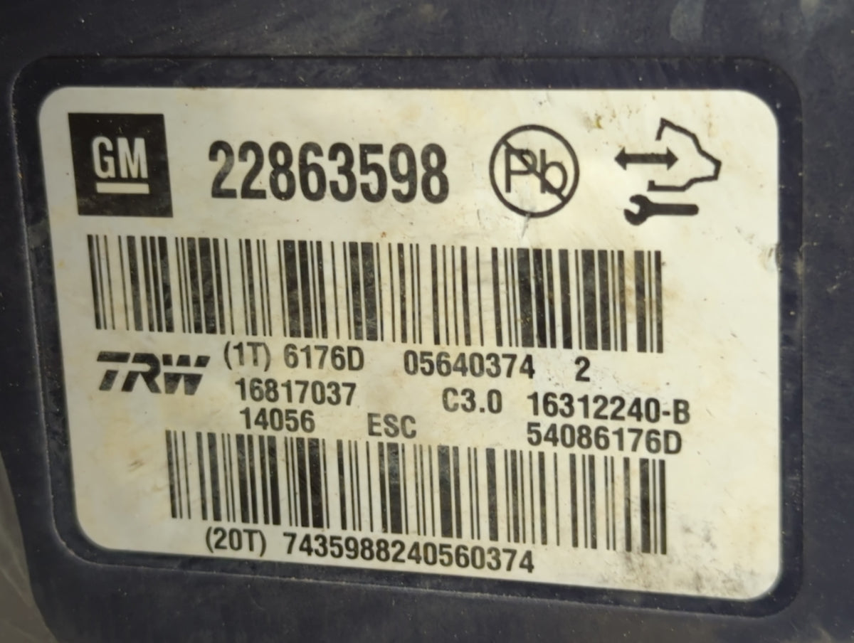 2013-2016 Chevrolet Malibu ABS Pump Control Module Replacement P/N:22863598 16817037 Fits Fits 2012 2013 2014 2015 2016 OEM