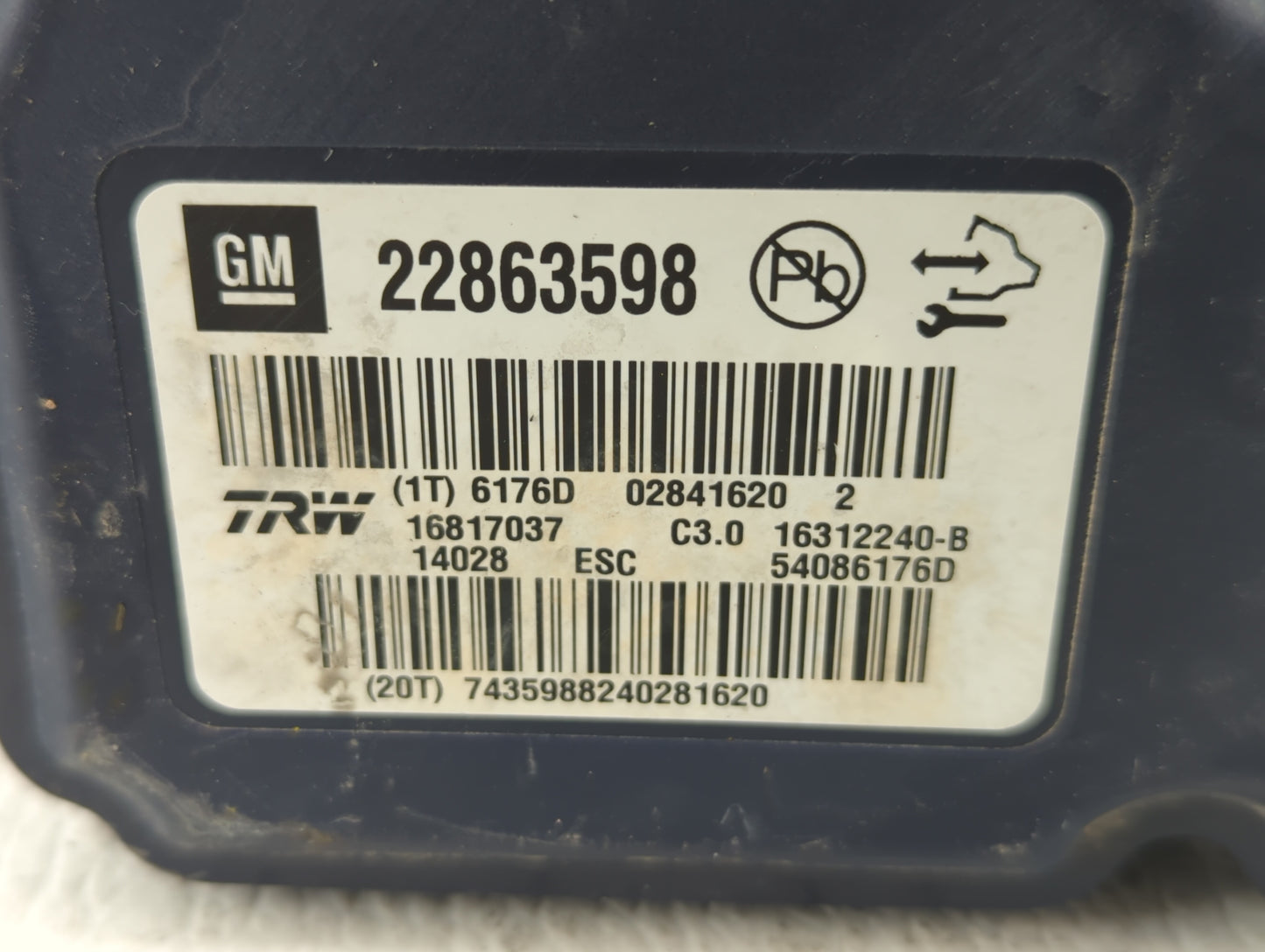 2013-2016 Chevrolet Malibu ABS Pump Control Module Replacement P/N:22863598 22838815, 22971448 Fits Fits 2012 2013 2014 2015