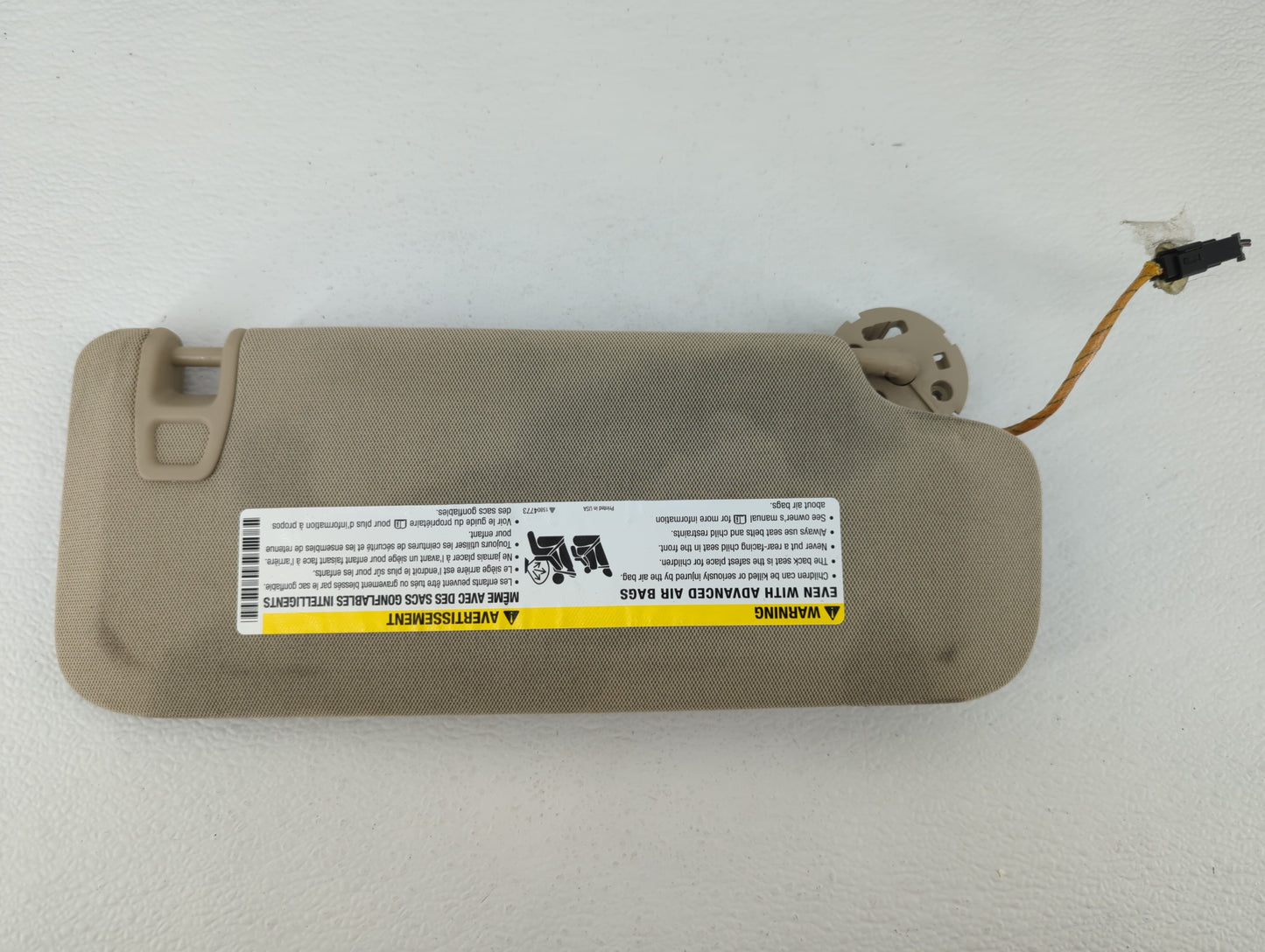 2013-2016 Chevrolet Malibu Sun Visor Shade Replacement Passenger Right Mirror Fits Fits 2013 2014 2015 2016 OEM Used Auto Pa