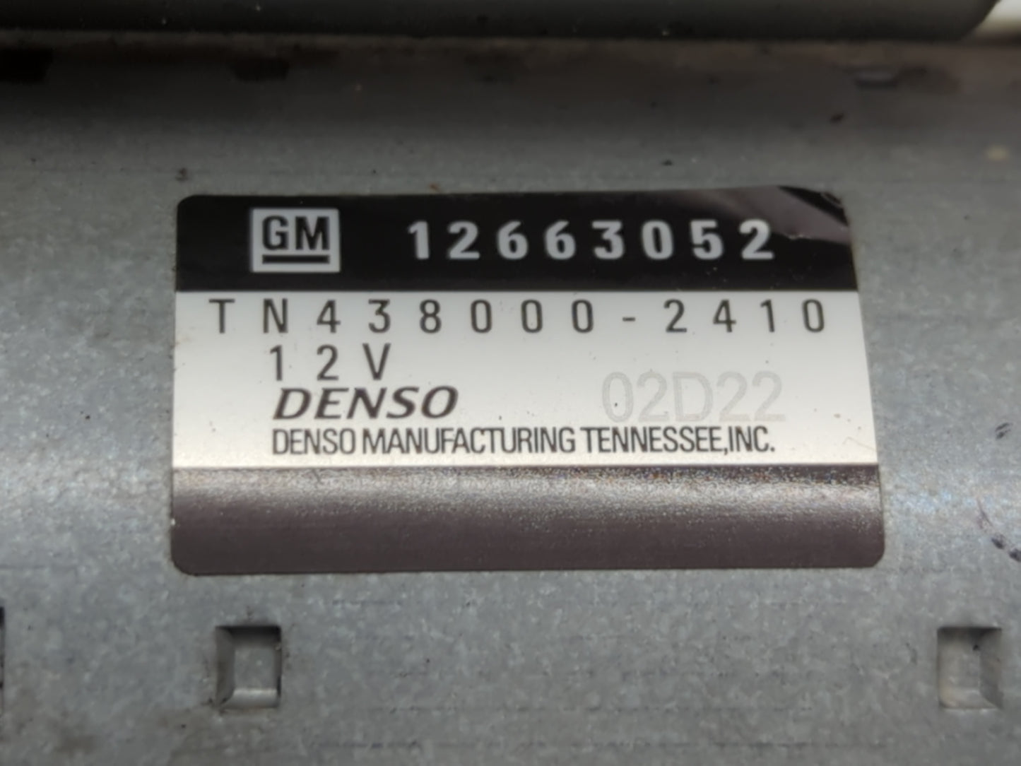 2014 Chevrolet Malibu Car Starter Motor Solenoid OEM P/N:TN438000-2410 12663052 Fits OEM Used Auto Parts - Oemusedautoparts1