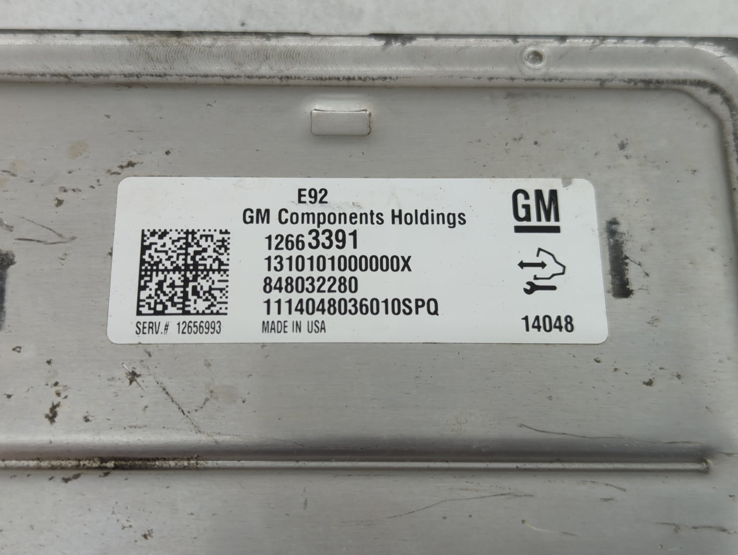 2014-2016 Chevrolet Silverado 1500 PCM Engine Control Computer ECU ECM PCU OEM P/N:12663391 Fits Fits 2014 2015 2016 OEM Use