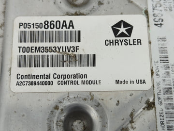 2014 Chrysler 200 PCM Engine Control Computer ECU ECM PCU OEM P/N:05150860AA Fits OEM Used Auto Parts