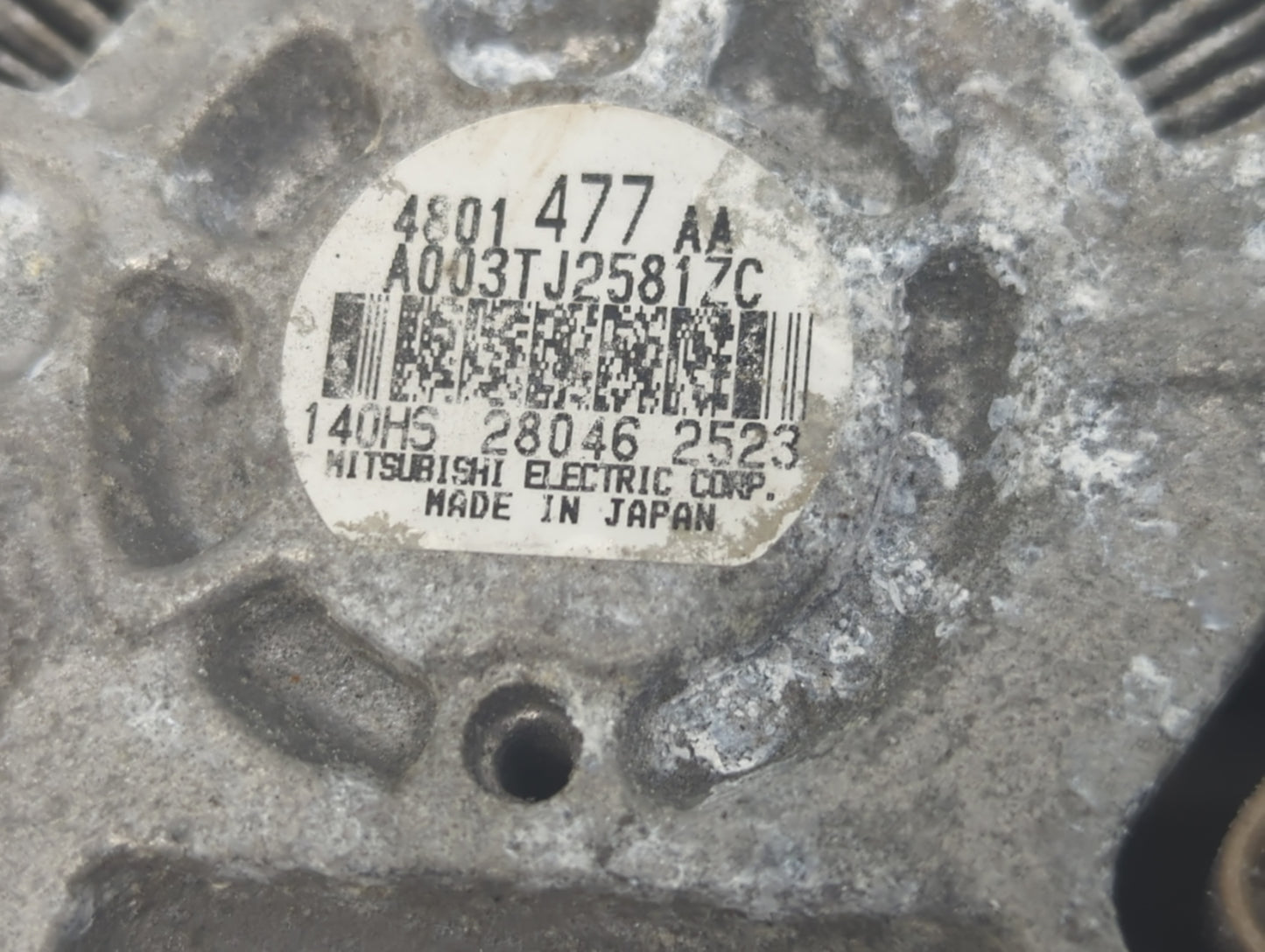 2011-2014 Chrysler 200 Alternator Replacement Generator Charging Assembly Engine OEM P/N:4801477AA Fits OEM Used Auto Parts