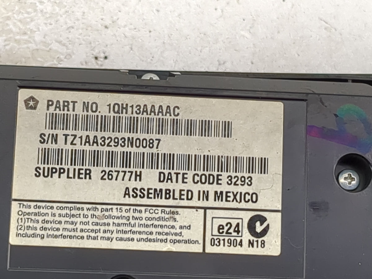 2013-2014 Chrysler 300 Climate Control Module Temperature AC/Heater Replacement P/N:1QH13AAAAC Fits Fits 2013 2014 OEM Used