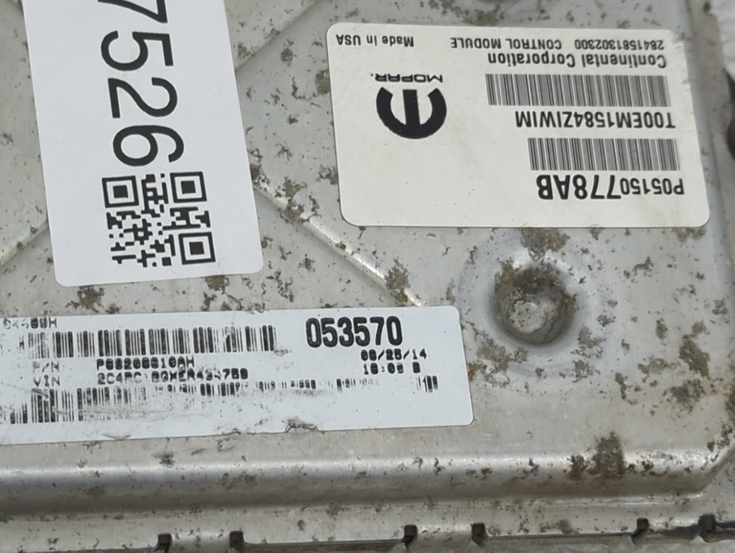 2014 Chrysler Town and Country PCM Engine Control Computer ECU ECM PCU OEM P/N:P05150778AB T00EM15842IWIM, 68206810AH Fits O