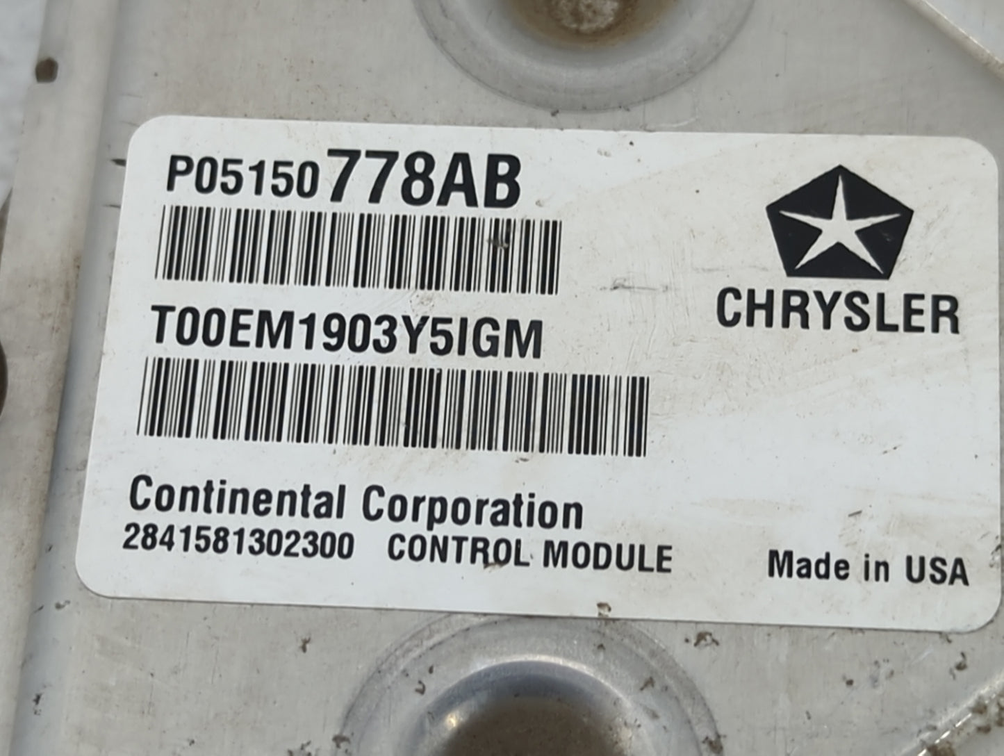 2014 Chrysler Town & Country PCM Engine Control Computer ECU ECM PCU OEM P/N:P05150778AB P68206610AC, T00EM1903Y5IGM Fits OE