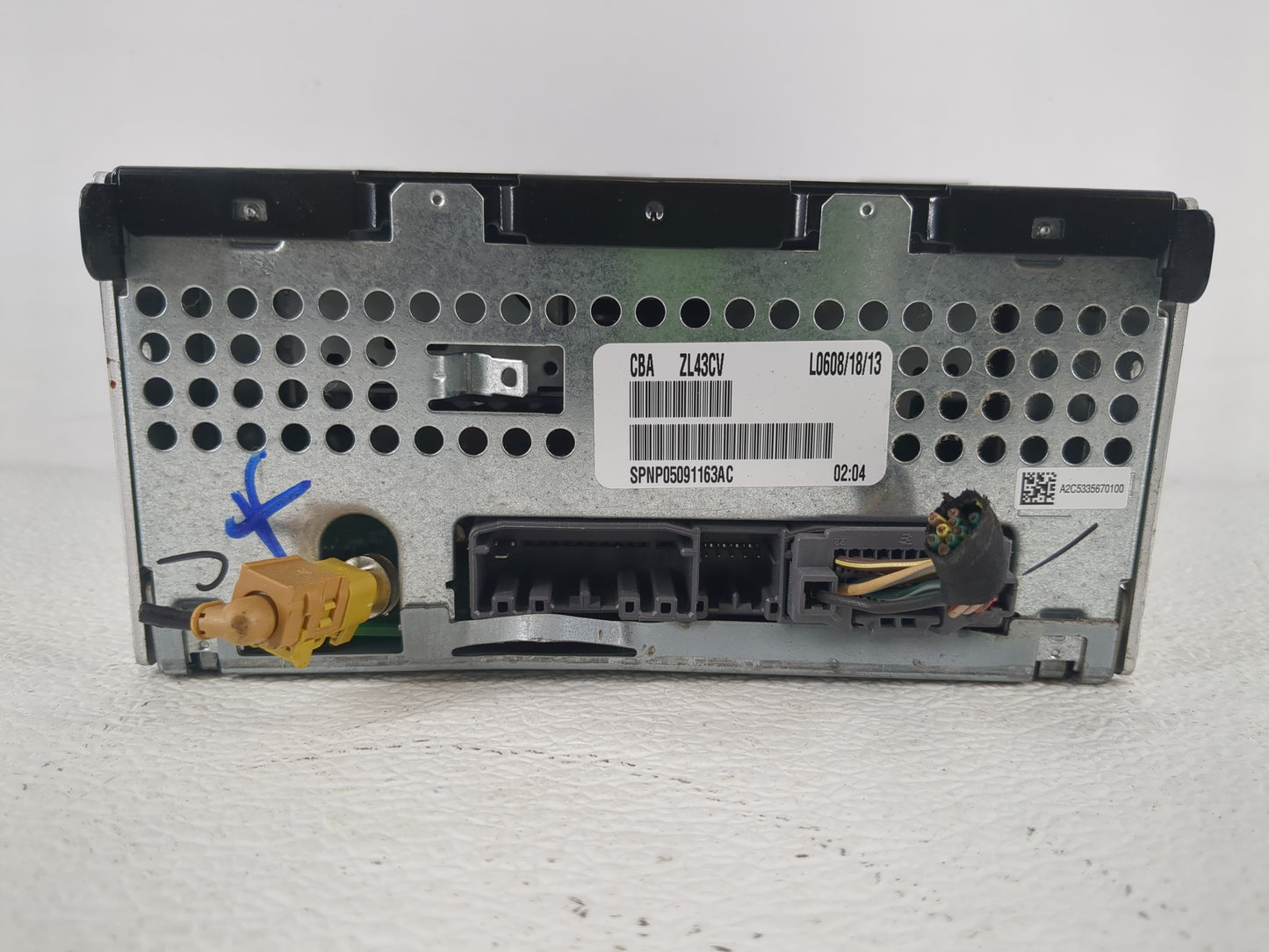 2013-2014 Dodge Avenger Radio AM FM Cd Player Receiver Replacement P/N:P05091163AC Fits Fits 2013 2014 OEM Used Auto Parts -