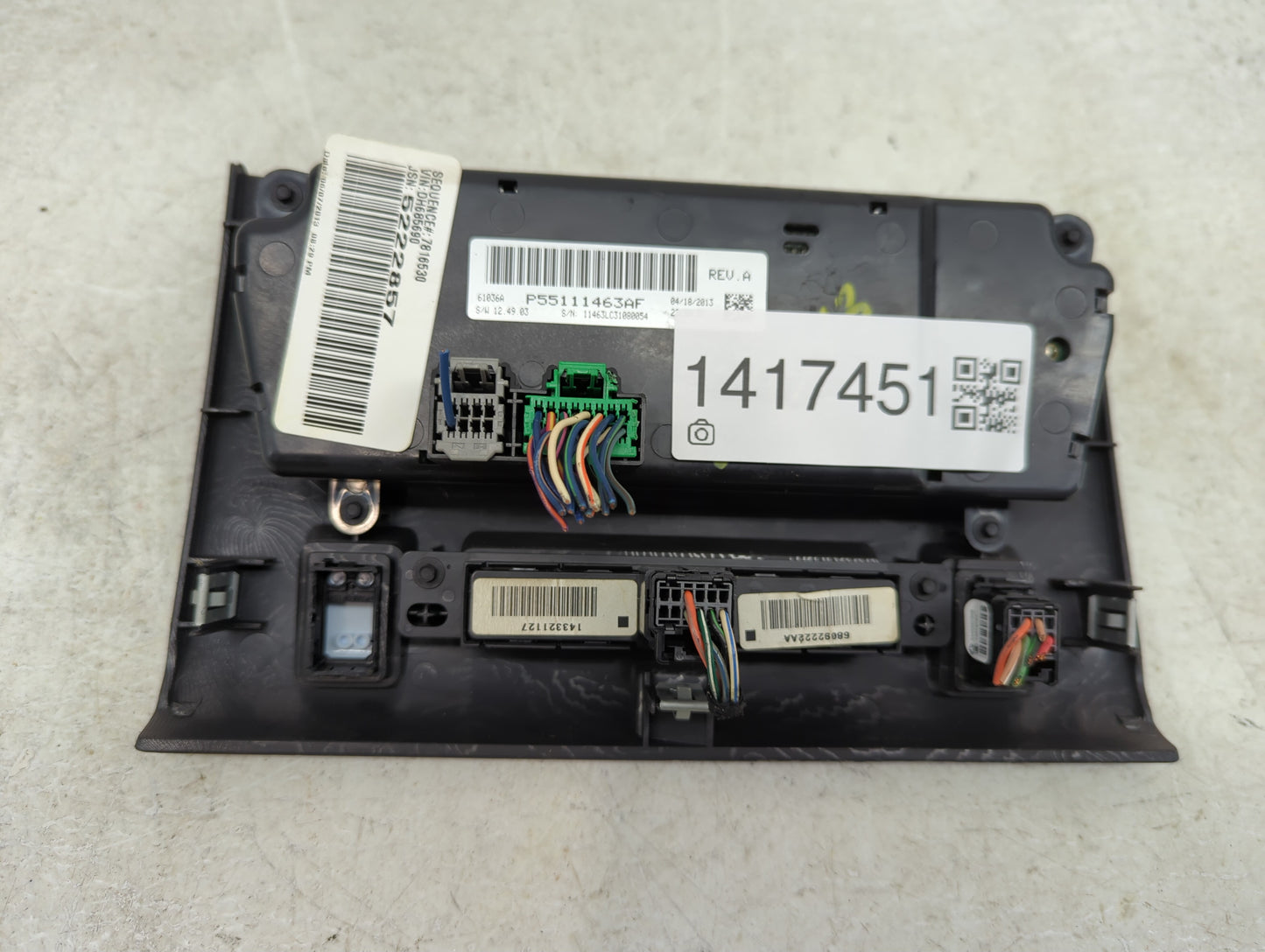 2011-2014 Dodge Challenger Climate Control Module Temperature AC/Heater Replacement P/N:55111463AF Fits Fits 2011 2012 2013