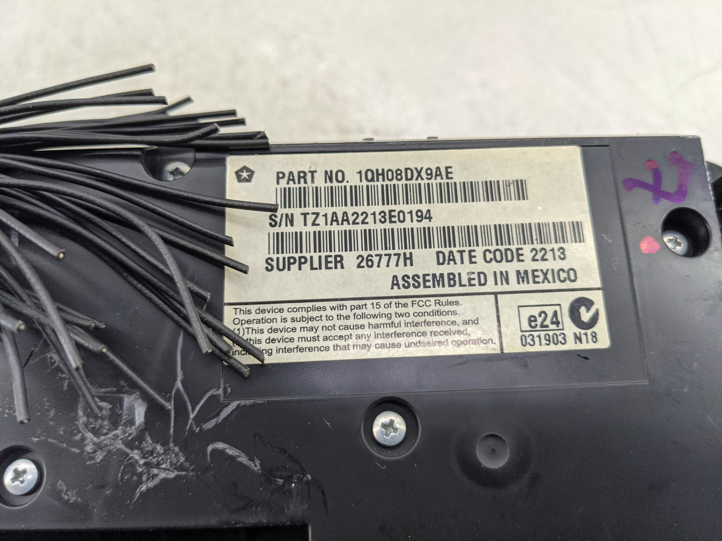 2011-2014 Dodge Charger Climate Control Module Temperature AC/Heater Replacement P/N:1QH08DX9AE Fits Fits 2011 2012 2013 201