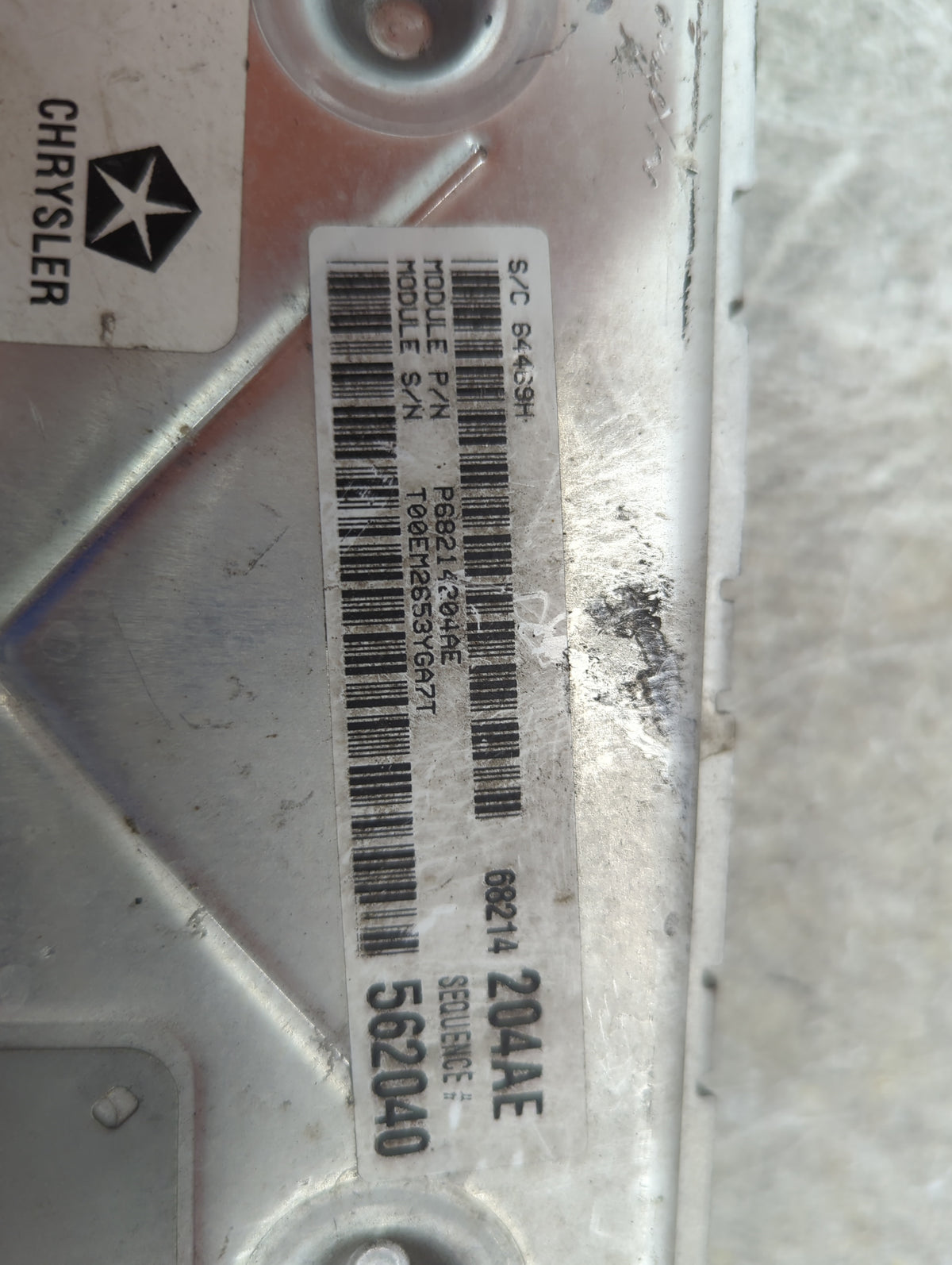 2014 Dodge Charger PCM Engine Control Computer ECU ECM PCU OEM P/N:P68214204AE T00EM2653YGA7T, 05150787AC, 68214204AE Fits O