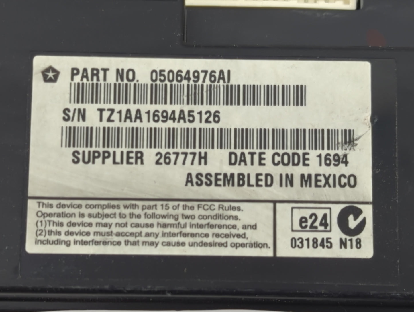 2014 Dodge Journey Information Display Screen - Oemusedautoparts1.com