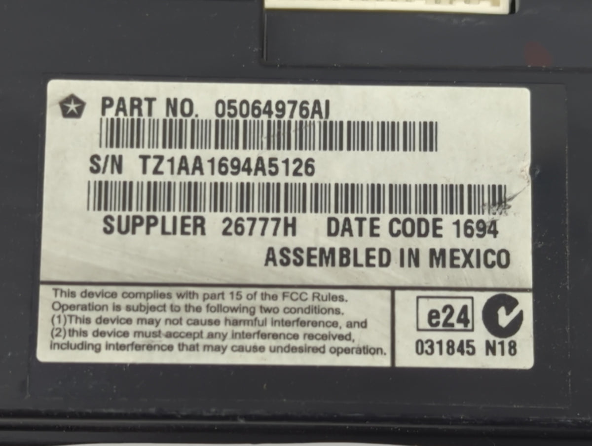 2014 Dodge Journey Information Display Screen 1393483 - Oemusedautoparts1.com