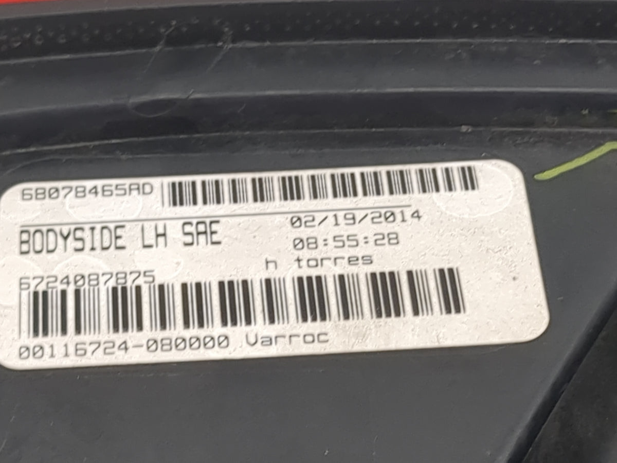 2011-2020 Dodge Journey Tail Light Assembly Driver Left OEM P/N:68078465AD Fits OEM Used Auto Parts - Oemusedautoparts1.com