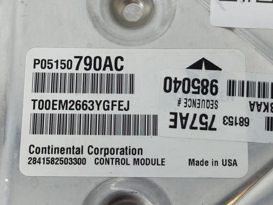 2014 Dodge Ram 1500 PCM Engine Control Computer ECU ECM PCU OEM P/N:P68153757AE P05150790AC Fits OEM Used Auto Parts