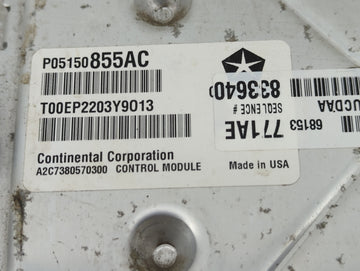 2014 Dodge Ram 1500 PCM Engine Control Computer ECU ECM PCU OEM P/N:P65153771AE Fits OEM Used Auto Parts