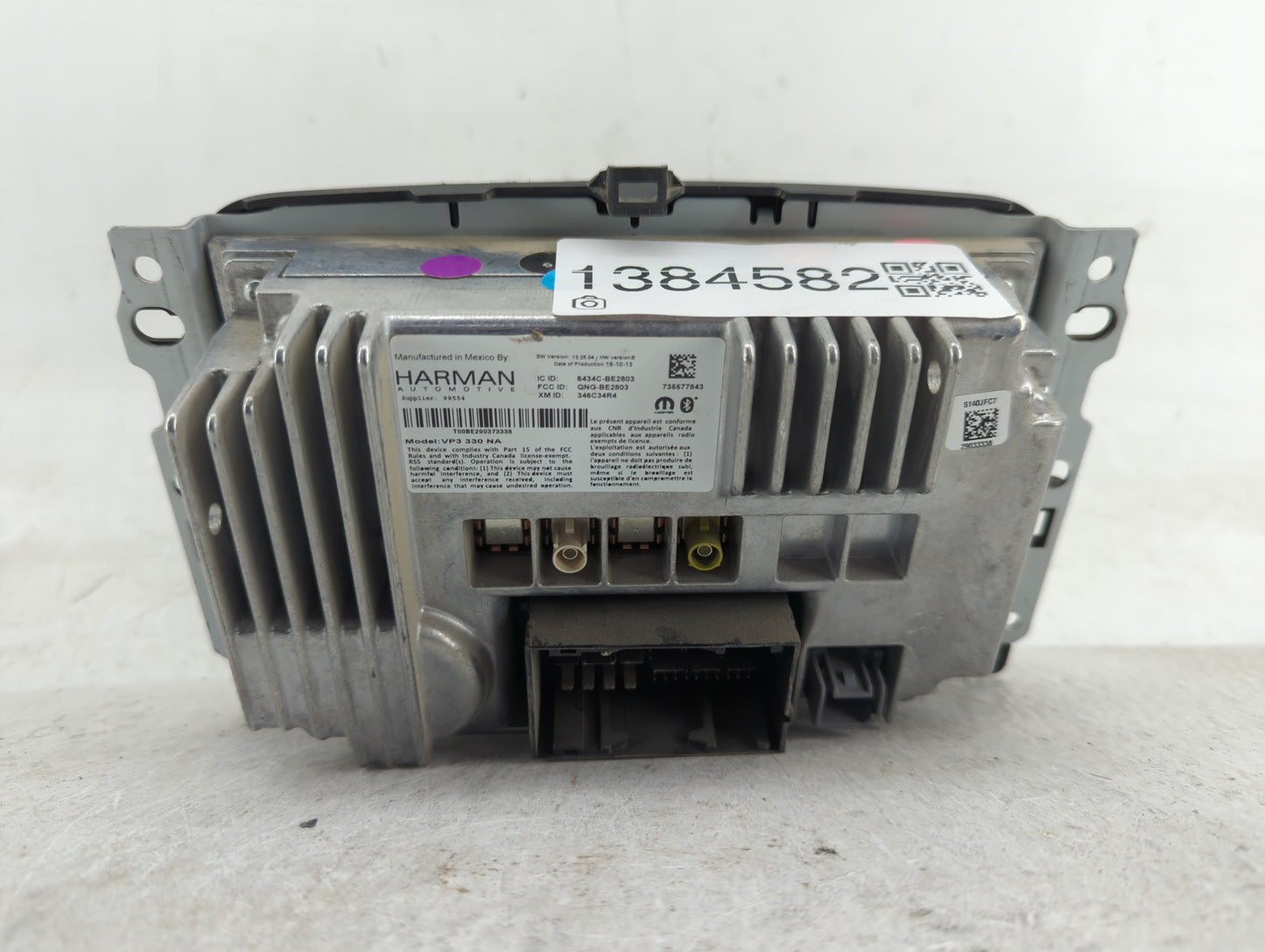 2014 Fiat 500 Radio AM FM Cd Player Receiver Replacement P/N:6434C-BE2803 Fits OEM Used Auto Parts - Oemusedautoparts1.com