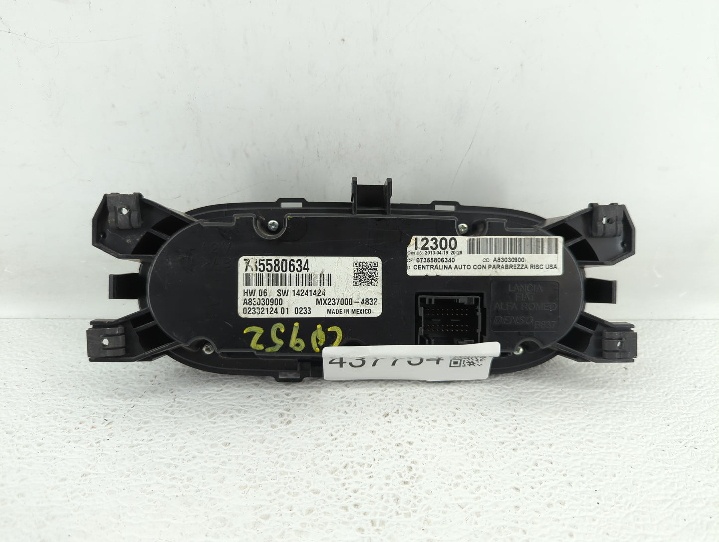 2014 Fiat 500 Climate Control Module Temperature AC/Heater Replacement P/N:838792Z 735580634, 735557283 Fits OEM Used Auto P