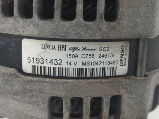 2014-2017 Fiat 500 Alternator Replacement Generator Charging Assembly Engine OEM P/N:51931432 Fits Fits 2014 2015 2016 2017 2018 OEM Used Auto Parts