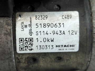2014-2017 Fiat 500 Car Starter Motor Solenoid OEM P/N:51890631 82329 C489 Fits Fits 2014 2015 2016 2017 2018 OEM Used Auto Parts