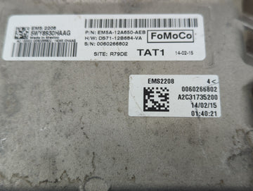 2014-2016 Ford C-Max PCM Engine Control Computer ECU ECM PCU OEM P/N:EM5A-12A650-AEB Fits Fits 2014 2015 2016 OEM Used Auto Parts