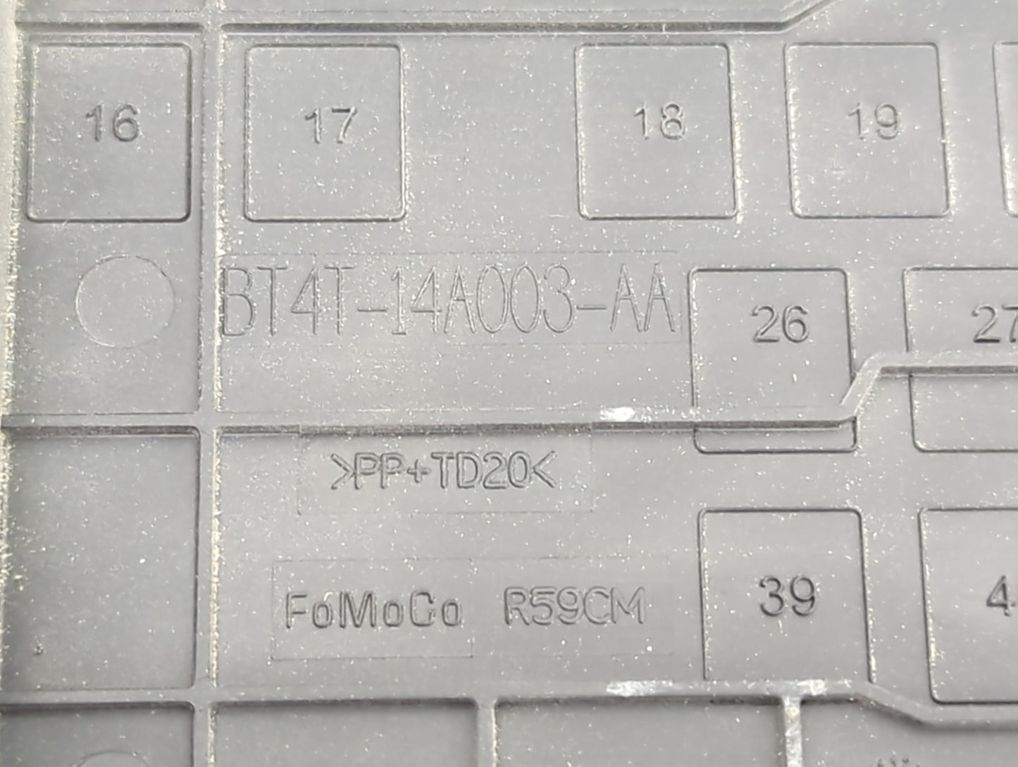2012-2014 Ford Edge Fusebox Fuse Box Panel Relay Module P/N:BT4T-14A003-AA Fits Fits 2012 2013 2014 OEM Used Auto Parts - Oe