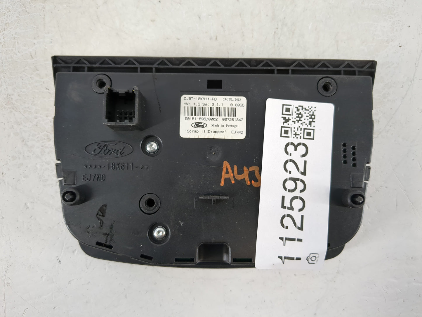 2013-2016 Ford Escape Radio AM FM Cd Player Receiver Replacement P/N:CJ5T-18K811 FD Fits Fits 2013 2014 2015 2016 OEM Used A