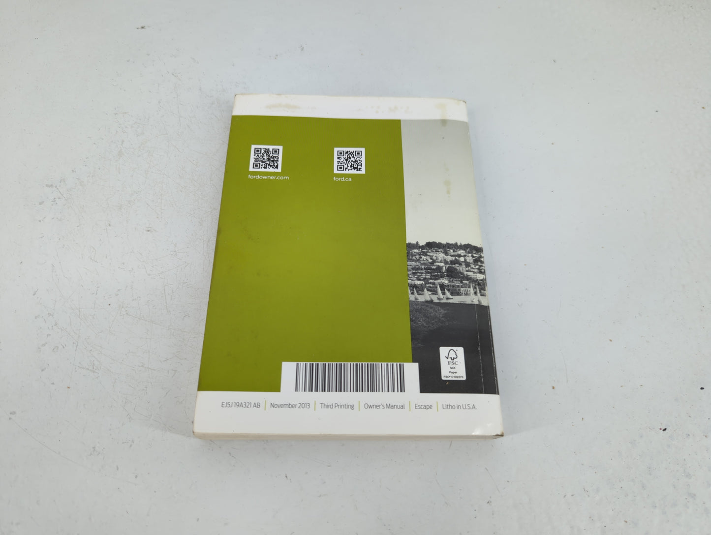 2014 Ford Escape Owners Manual Book Guide P/N:EJ5J 19A321 AB OEM Used Auto Parts - Oemusedautoparts1.com