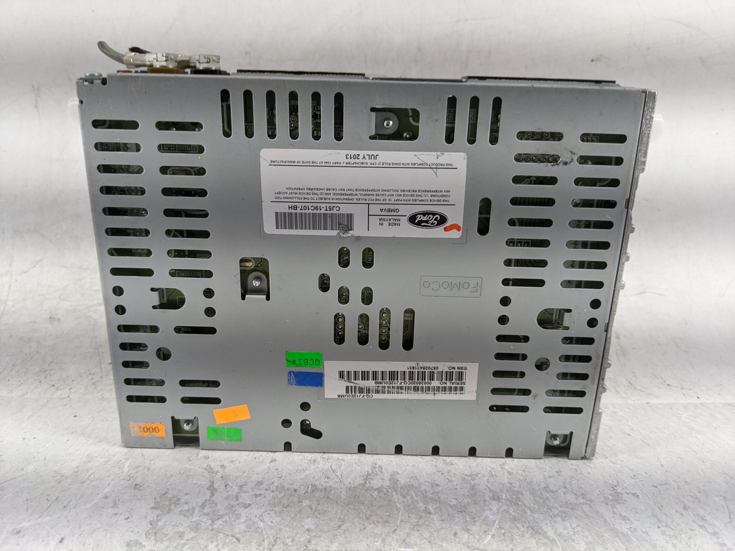 2013-2015 Ford Escape Radio AM FM Cd Player Receiver Replacement P/N:CJ5T-19C107-BH Fits Fits 2013 2014 2015 OEM Used Auto P