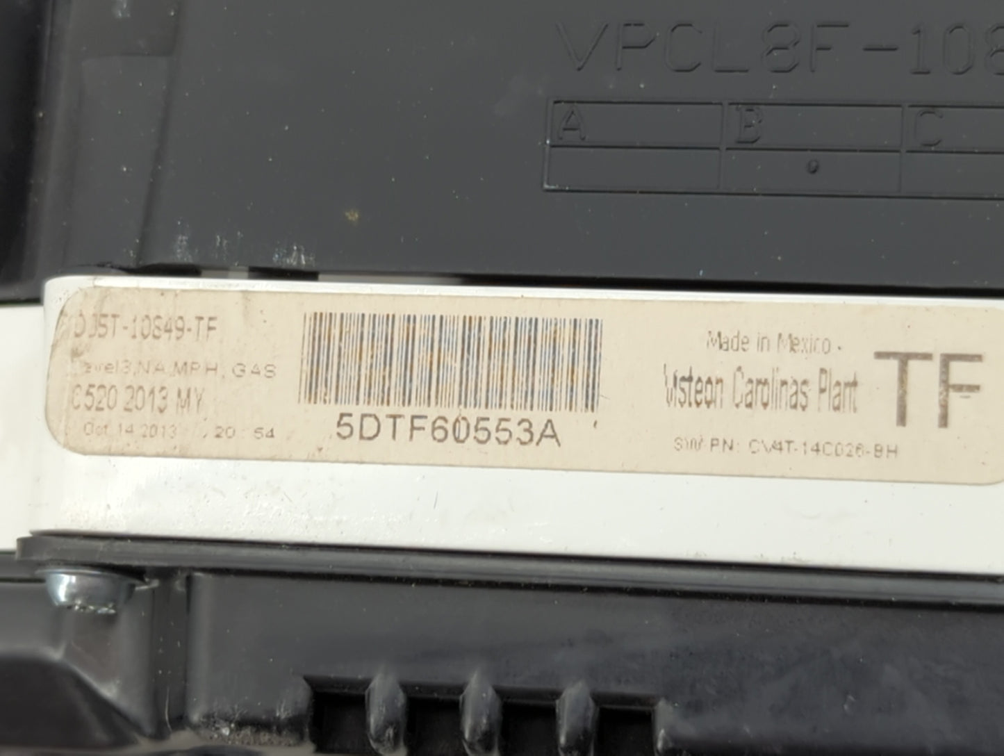 2013-2014 Ford Escape Instrument Cluster Speedometer Gauges P/N:DJ5T-10849-TF 5DTF60553A Miles: Fits Fits 2013 2014 OEM Used