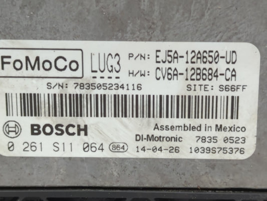 2013-2016 Ford Escape PCM Engine Control Computer ECU ECM PCU OEM P/N:CV6A-12B684-CA EJ5A-12A650-UD Fits Fits 2013 2014 2015 2016 OEM Used Auto Parts
