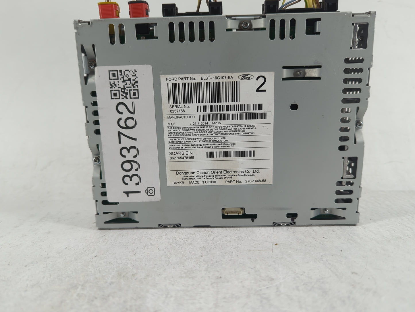 2014 Ford F-150 Radio AM FM Cd Player Receiver Replacement P/N:EL3T-19C107-EA Fits OEM Used Auto Parts - Oemusedautoparts1.c