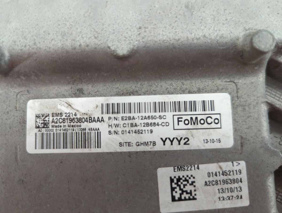 2014-2015 Ford Fiesta PCM Engine Control Computer ECU ECM PCU OEM P/N:E2BA-12A650-SC C1BA-12B684-CD Fits Fits 2014 2015 OEM