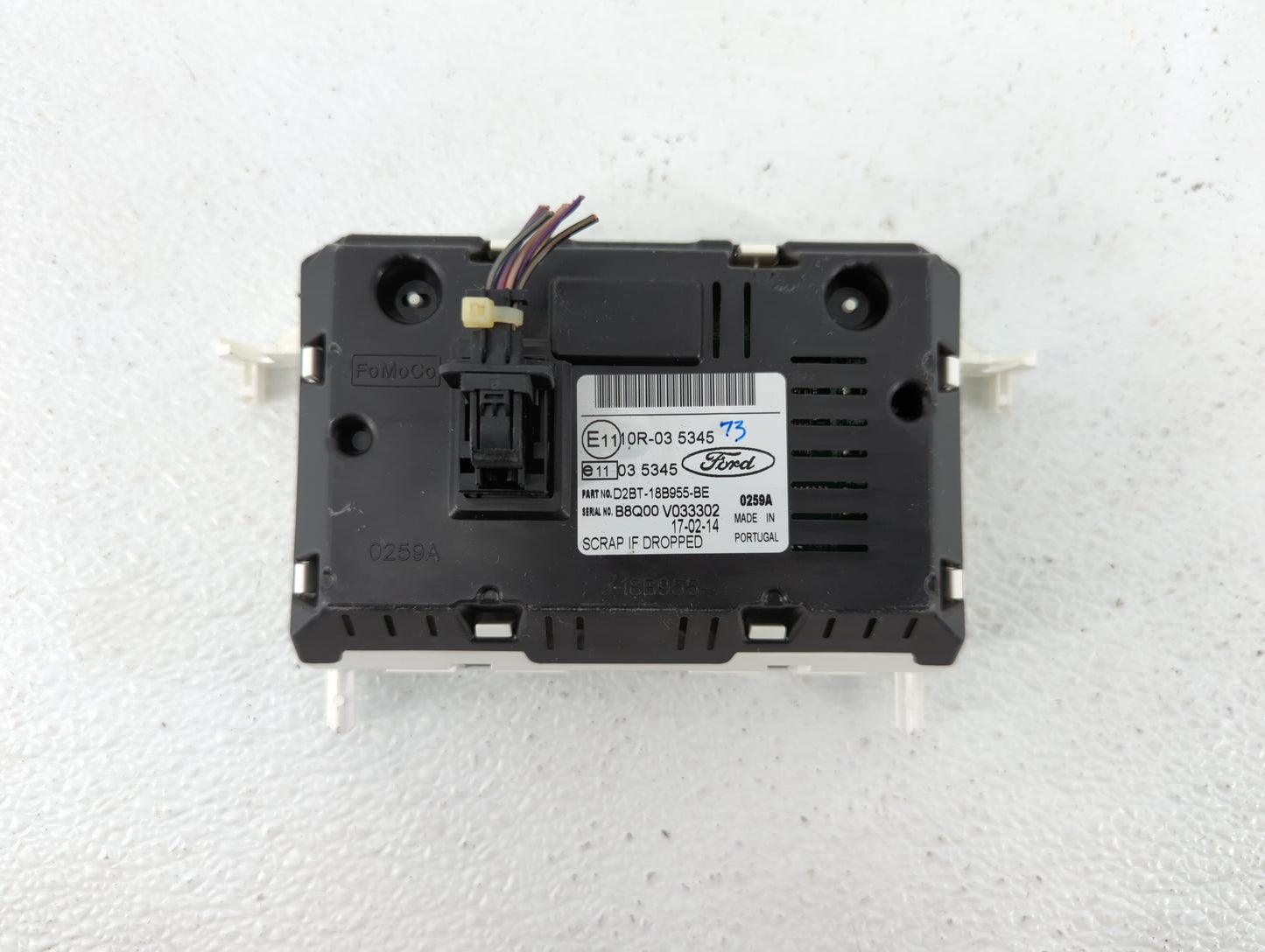 2014 Ford Fiesta Radio AM FM Cd Player Receiver Replacement P/N:E1110R-035345 Fits Fits 2004 2005 2006 2007 OEM Used Auto Pa