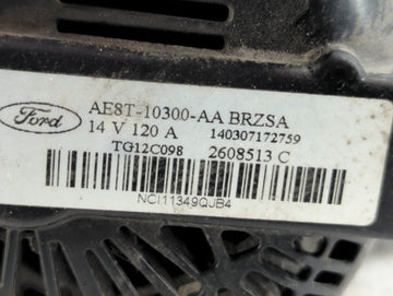 2011-2019 Ford Fiesta Alternator Replacement Generator Charging Assembly Engine OEM P/N:AE8T-10300-AA Fits OEM Used Auto Parts