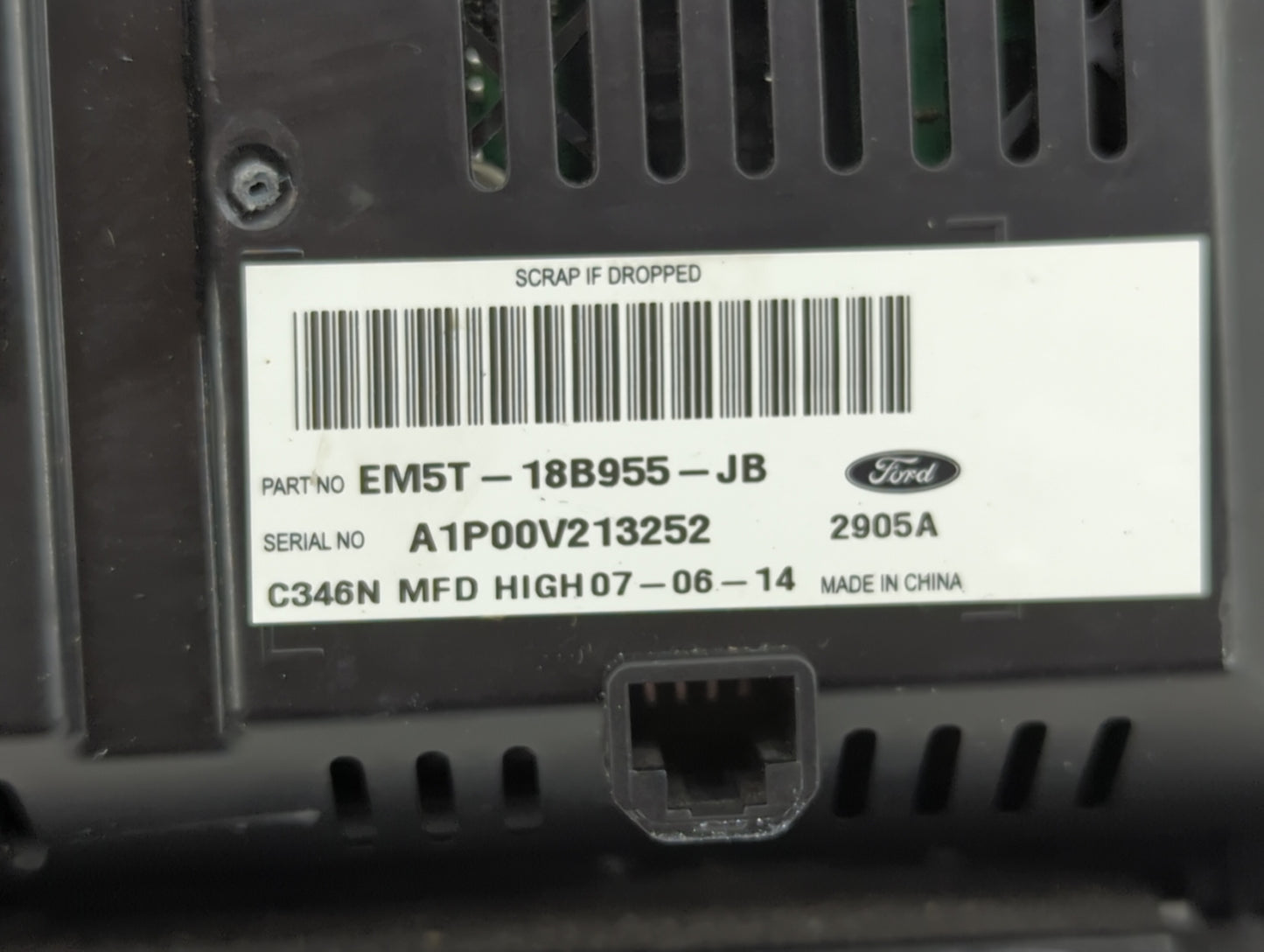 2012-2014 Ford Focus Radio AM FM Cd Player Receiver Replacement P/N:EM5T-18B955-JB Fits Fits 2012 2013 2014 OEM Used Auto Pa