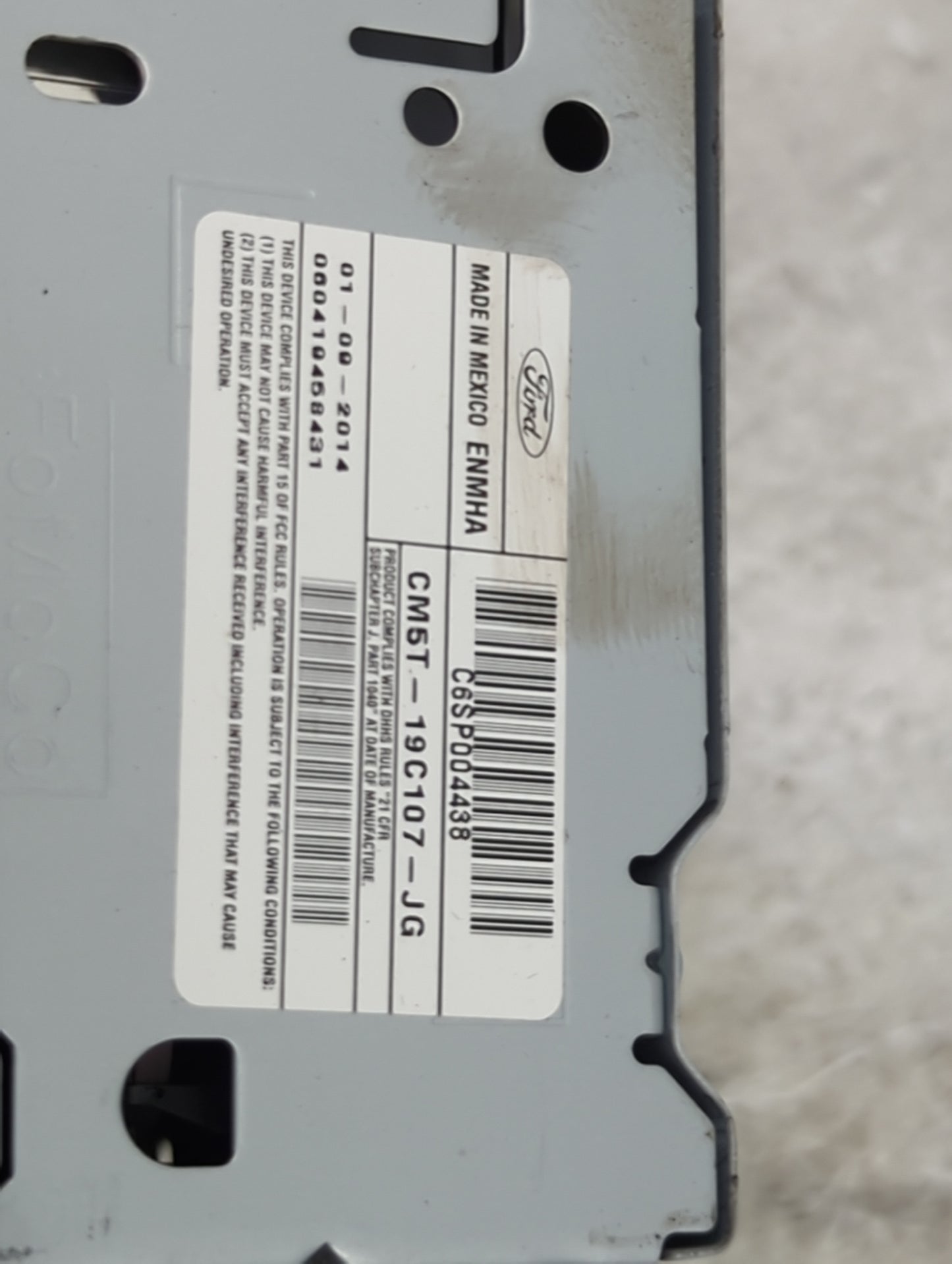 2012-2014 Ford Focus Radio AM FM Cd Player Receiver Replacement P/N:CM5T-19C107-JG C6SP004438, A12761203 Fits Fits 2012 2013