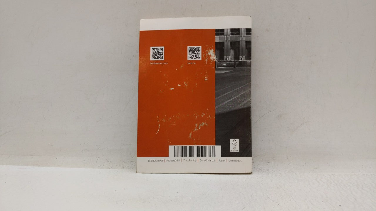 2014 Ford Fusion Owners Manual Book Guide OEM Used Auto Parts - Oemusedautoparts1.com