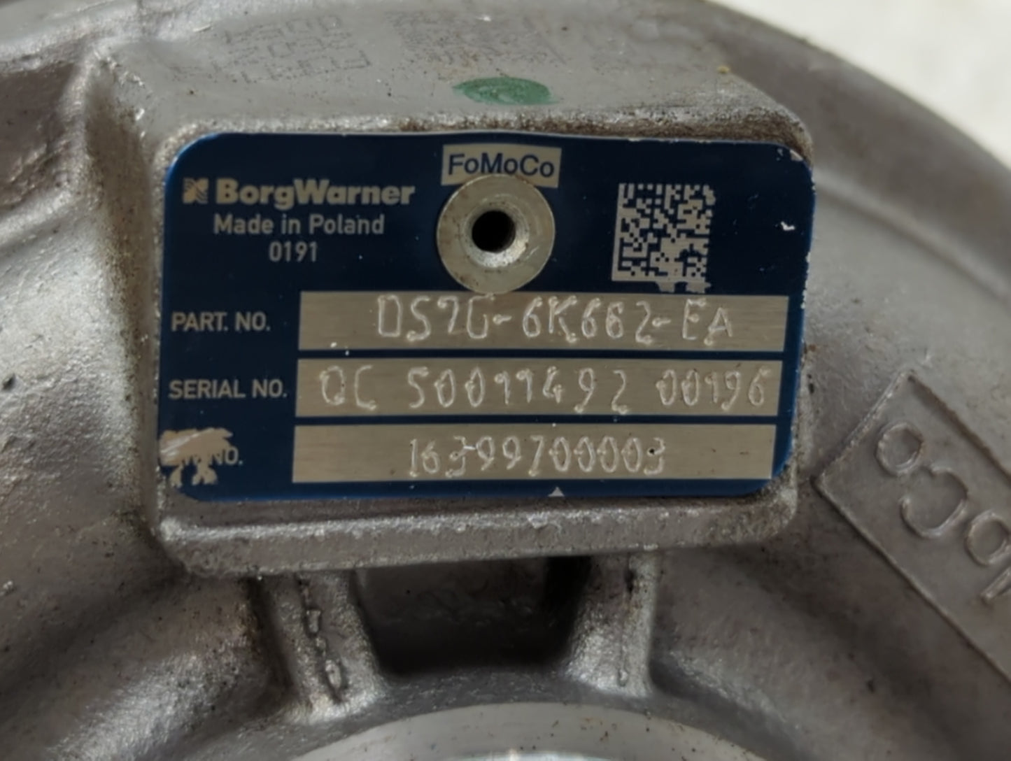 2014 Ford Fusion Turbocharger Turbo Charger Super Charger Supercharger - Oemusedautoparts1.com