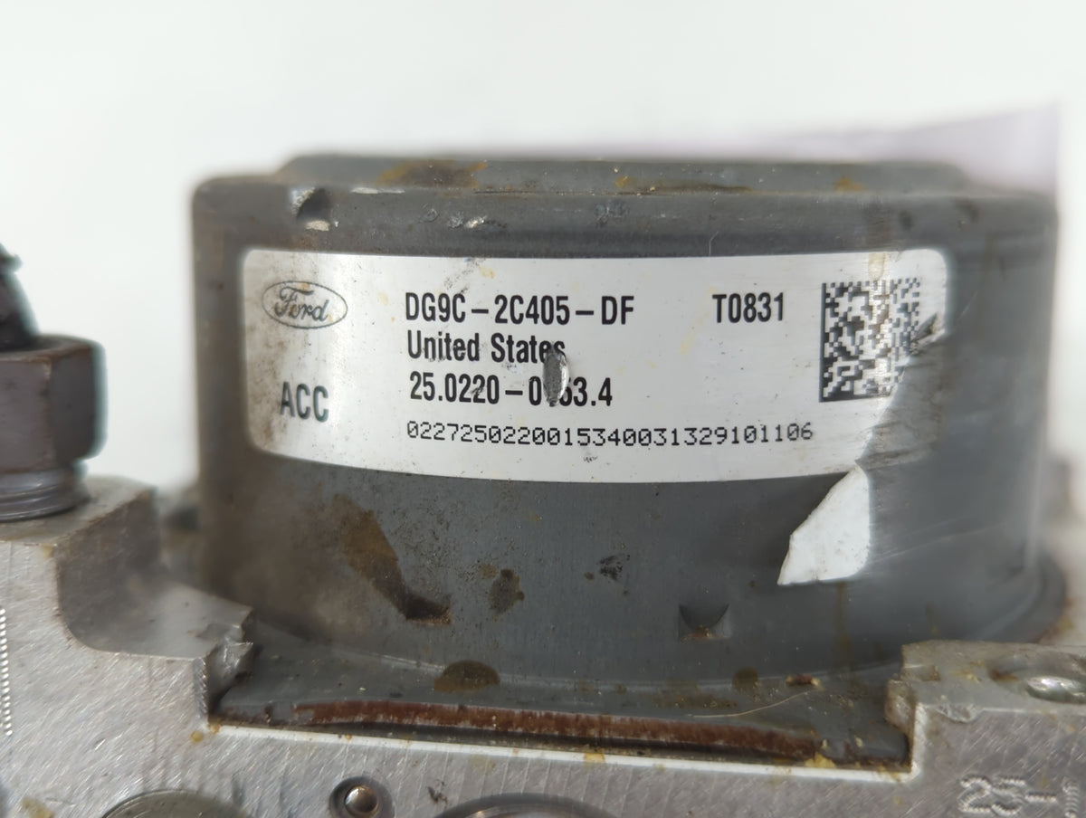 2014-2016 Ford Fusion Anti-Lock Brake ABS Pump Module Actuator OEM P/N:DG9C-2C405-DF Fits Fits 2014 2015 2016 OEM Used Auto