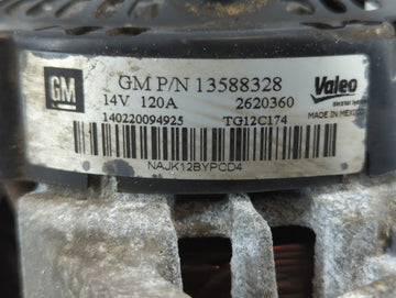 2010-2017 Gmc Terrain Alternator Replacement Generator Charging Assembly Engine OEM P/N:13588328 Fits OEM Used Auto Parts