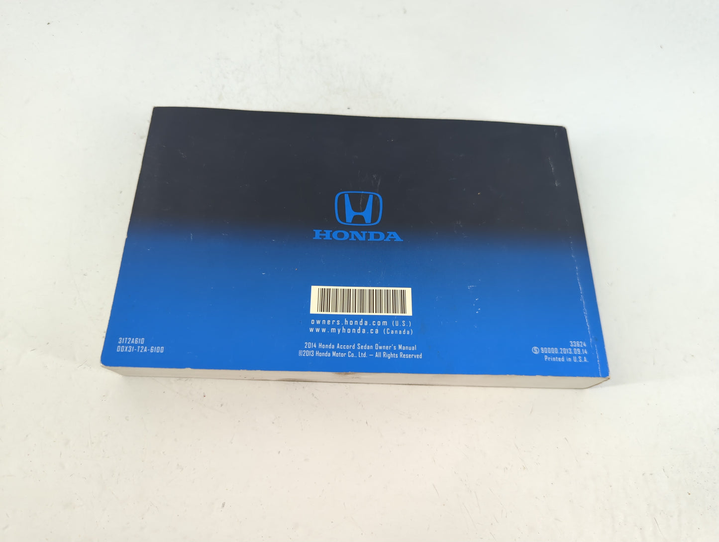 2014 Honda Accord Owners Manual Book Guide P/N:00X31-T2A-6100 OEM Used Auto Parts - Oemusedautoparts1.com