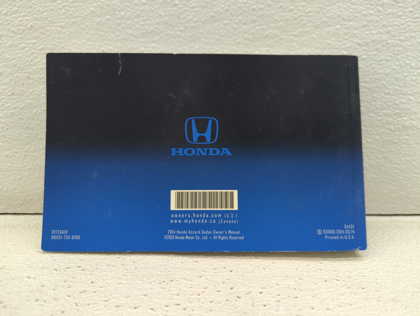 2014 Honda Accord Owners Manual Book Guide OEM Used Auto Parts - Oemusedautoparts1.com