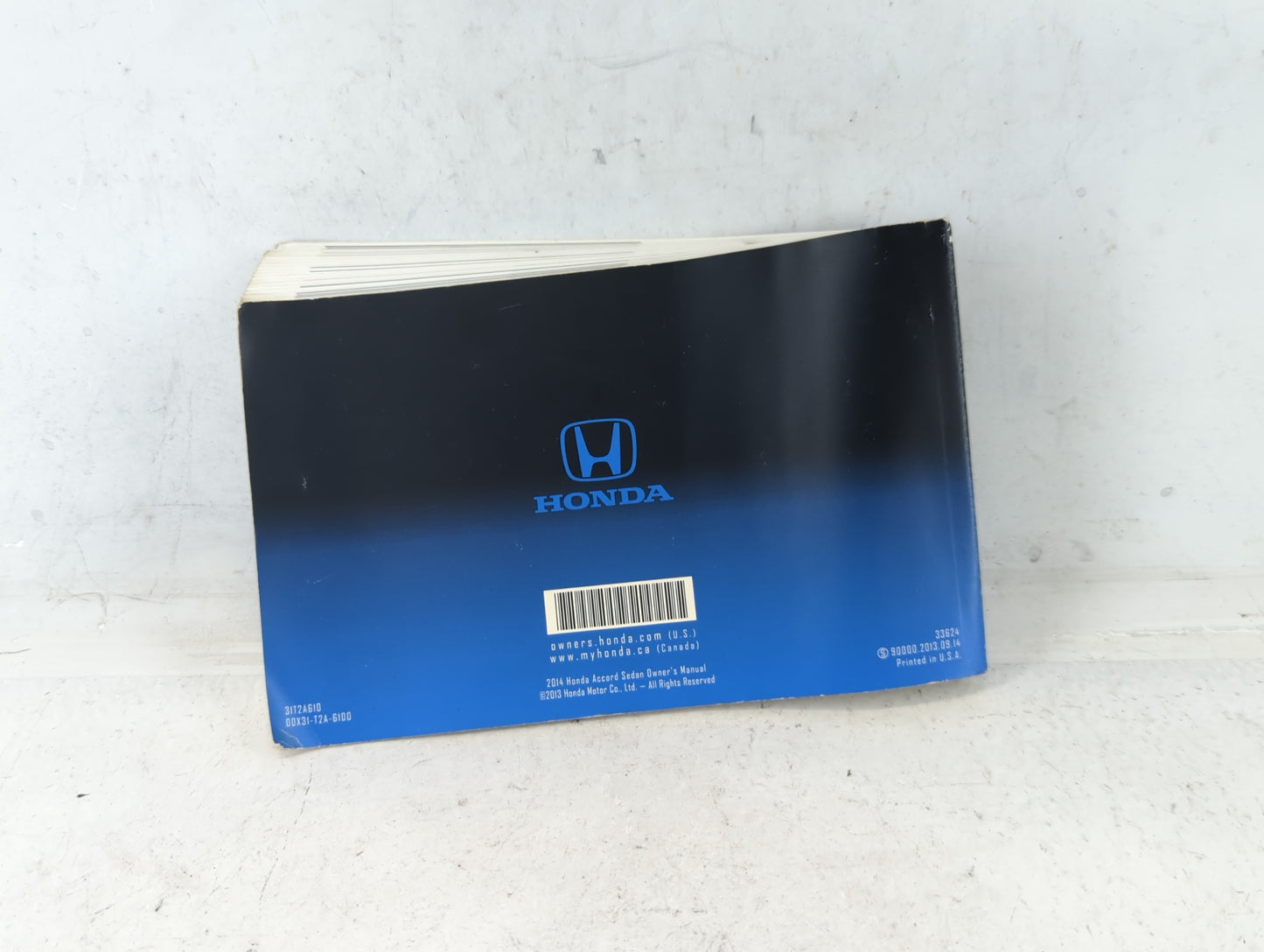 2014 Honda Accord Owners Manual Book Guide P/N:00X31-T2A-6100 31T2A610 OEM Used Auto Parts - Oemusedautoparts1.com
