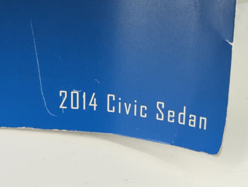 2014 Honda Civic Owners Manual Book Guide P/N:00X31-TR3-6201 31TR3620 OEM Used Auto Parts
