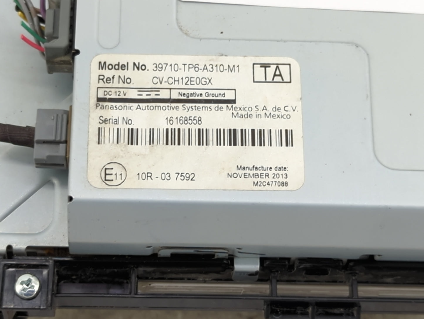 2013-2015 Honda Crosstour Information Display Screen - Oemusedautoparts1.com