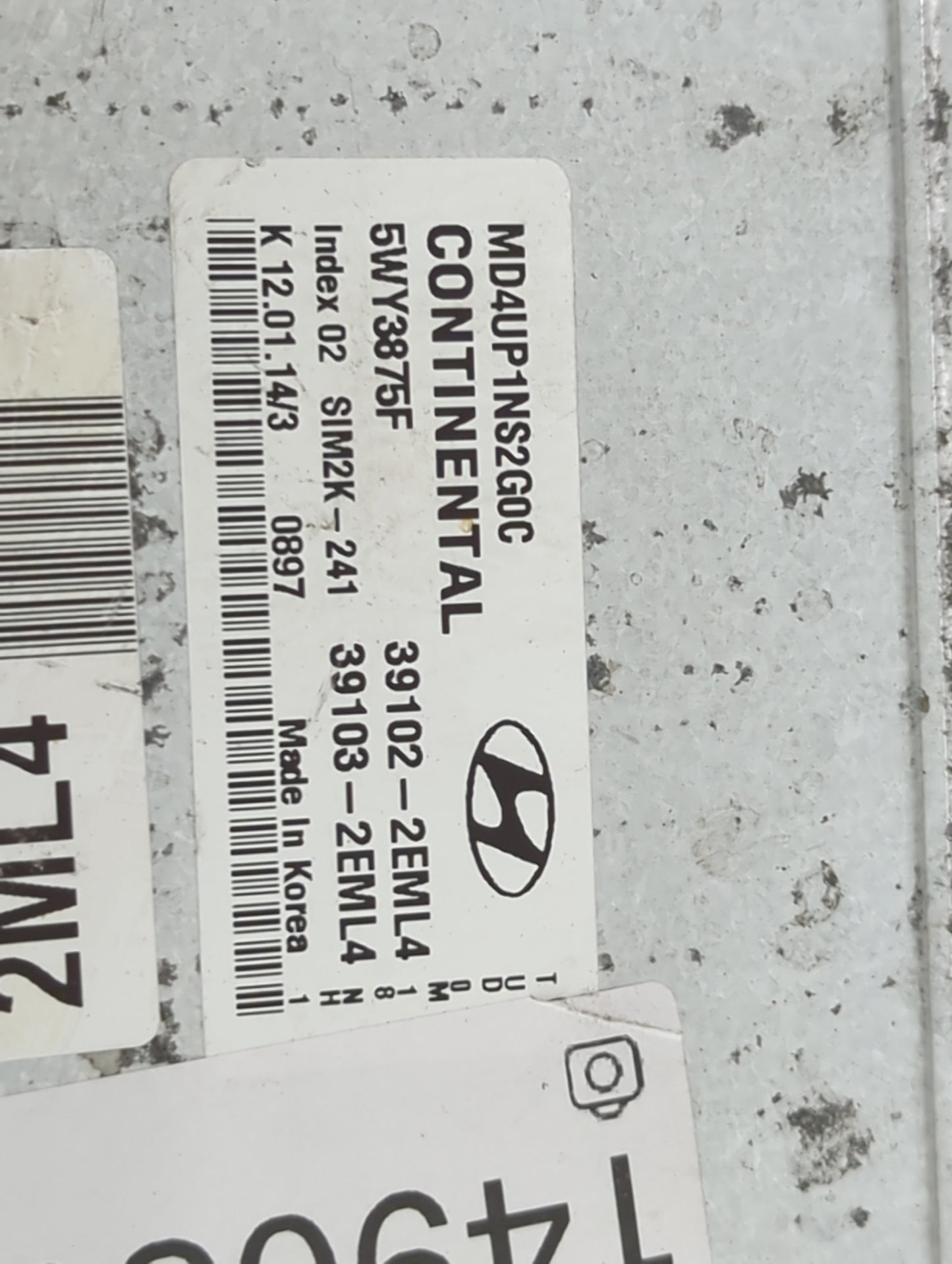 2014-2016 Hyundai Elantra PCM Engine Control Computer ECU ECM PCU OEM P/N:MD4UP1NS2G0C 5WY3875F Fits Fits 2014 2015 2016 OEM