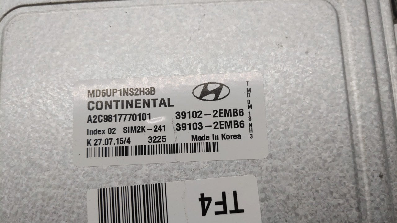 2014-2016 Hyundai Elantra PCM Engine Control Computer ECU ECM PCU OEM P/N:39102-2EMB5 39103-2EMB5 Fits Fits 2014 2015 2016 O